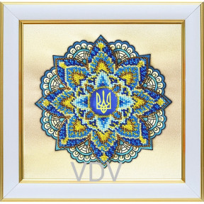 Мандала Победа Украины Схема для вышивания бисером VDV Т-1378