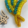 Синьо жовті колоски Набір для створення брошки Virena