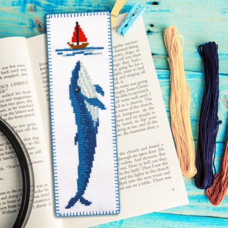 Синий кит Набор для вышивки крестом закладки Повитруля KSK2-134