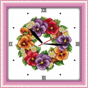 Братки - годинник Набір для вишивання хрестиком з друкованою схемою на тканині Joy Sunday G357