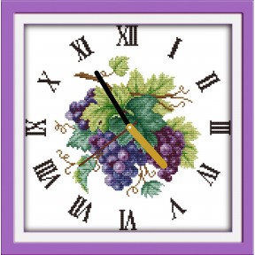 Виноград-часы Набор для вышивания крестом с печатной схемой на ткани Joy Sunday G358