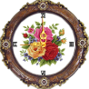 Три розы-часы Набор для вышивания крестом с печатной схемой на ткани Joy Sunday G028